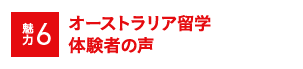 魅力6 オーストラリア海外研修 体験者の声