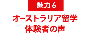 魅力6 オーストラリア海外研修 体験者の声