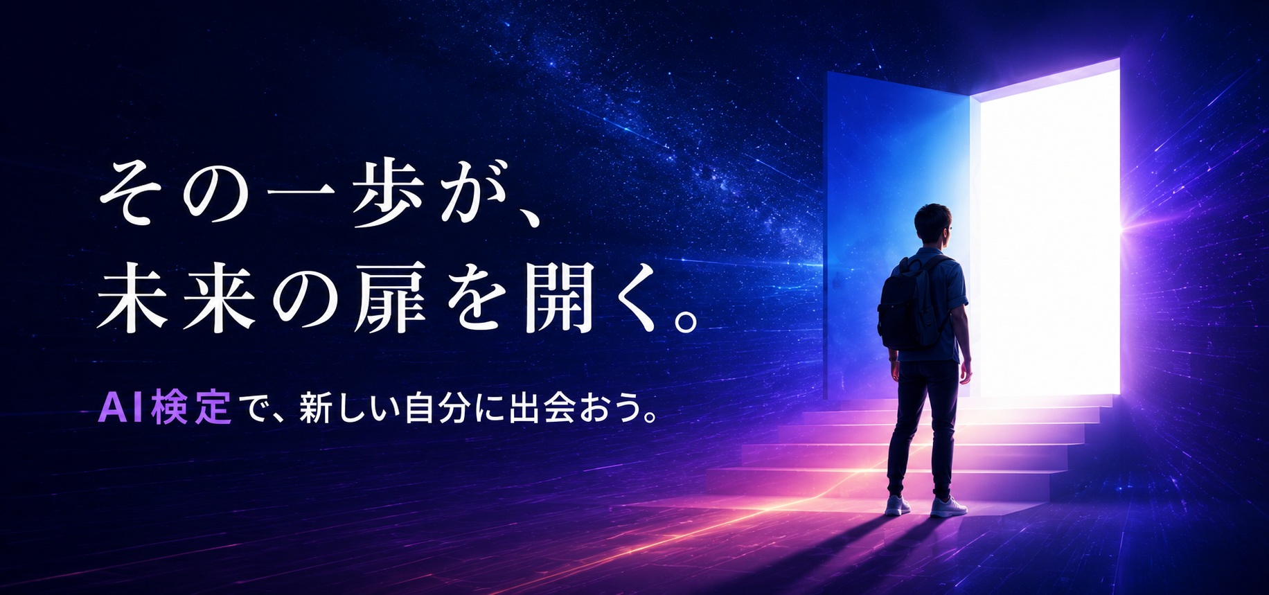 その一歩が、未来の扉を開く。