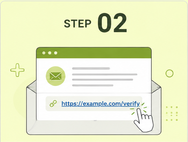 STEP02 受信したメール本文内のURLにアクセスし、必要事項を入力
